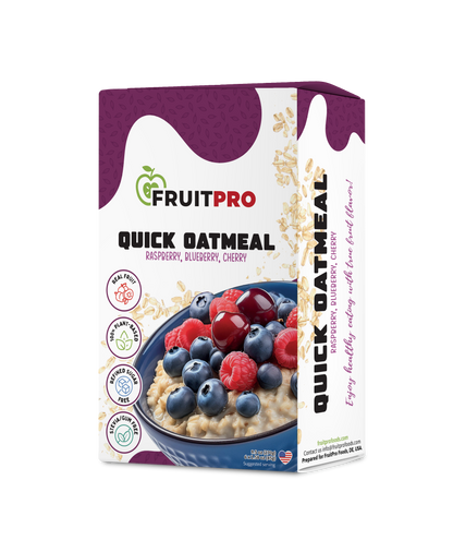 Quick Oatmeal - Raspberry, Blueberry, Cherry (Box)