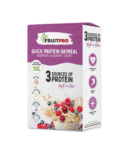 Quick Protein Oatmeal - Raspberry, Blueberry, Cherry (Box)