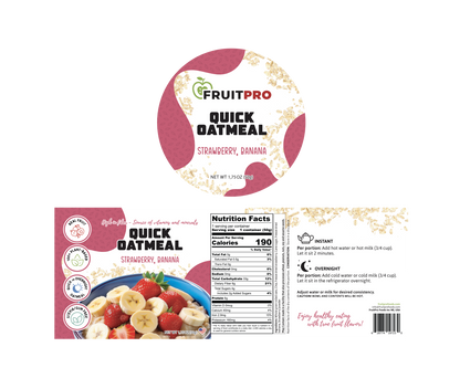 Strawberry Banana Grab'N'Go Quick Oatmeal