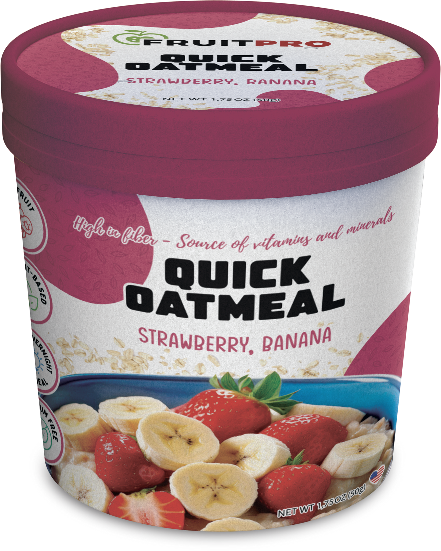 Strawberry Banana Grab'N'Go Quick Oatmeal