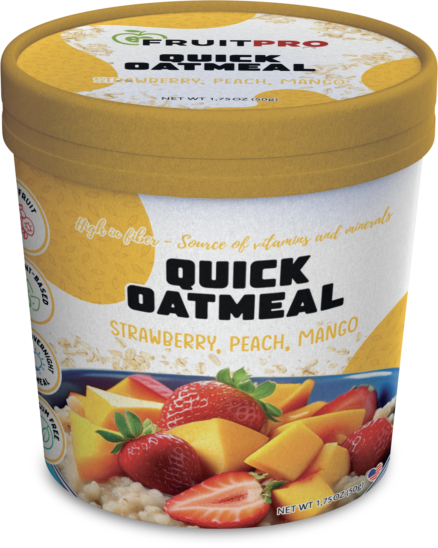 Strawberry, Peach & Mango Grab'N'Go Quick Oatmeal