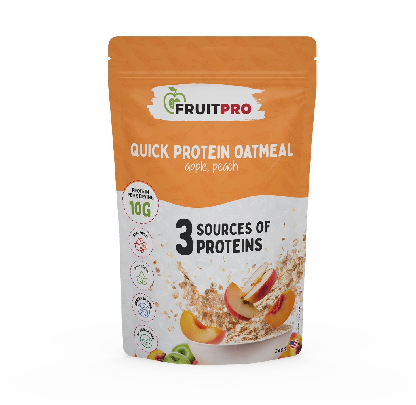 Quick Protein Oatmeal - Apple, Peach